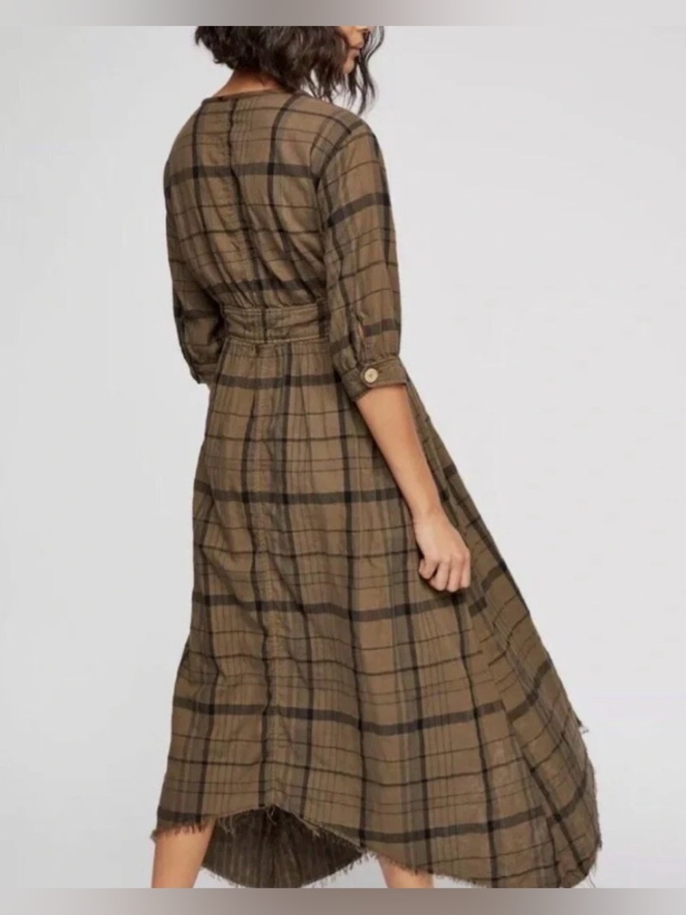 Free People Laura Plaid Midi Dress - Picture 2 of 8